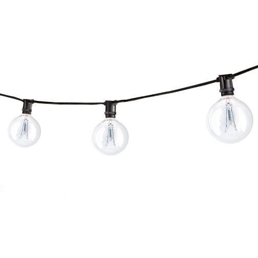 Bulbrite 810041 - STRING15/E12/BLACK-G16KT - Outdoor Mini String Light w/Incandescent G16 Globe ...